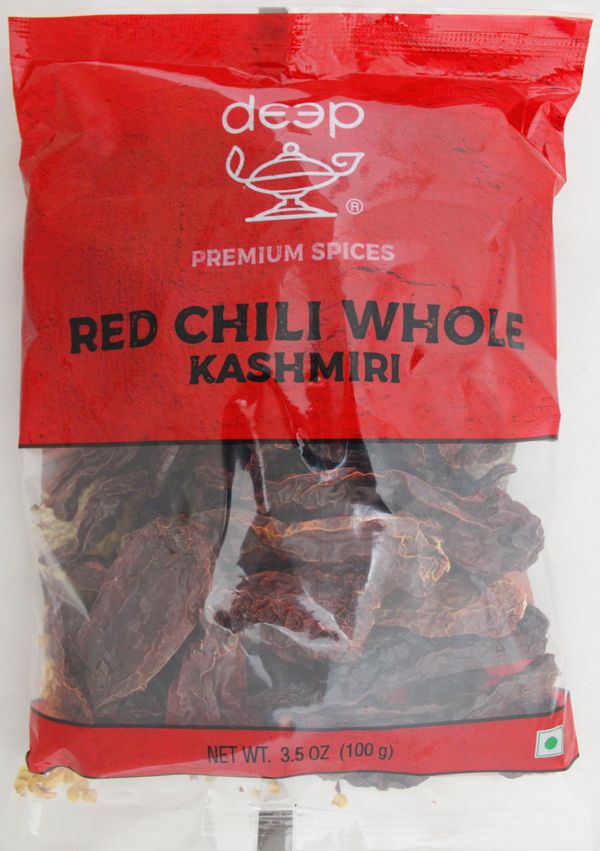 Wholesale Deep Red Chili Whole Kashmiri 3.5 oz- Bulk