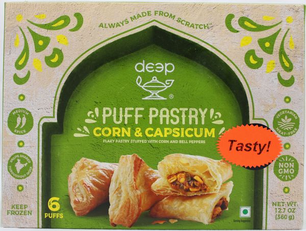 Wholesale Deep Corn Capsicum Puff (6 pcs) 12.7 Oz- Bulk