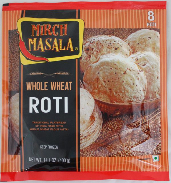Wholesale Mirch Masala Whole Wheat Roti 8 pcs 14.1 oz- Bulk