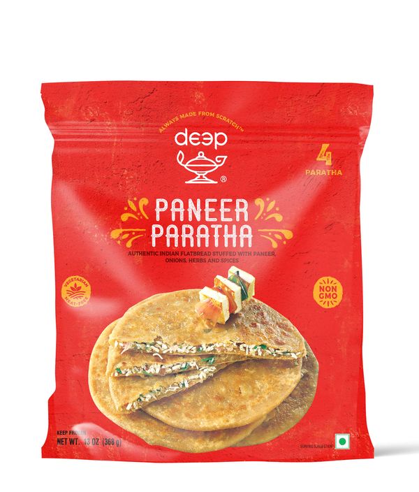 Wholesale Deep Homestyle Paneer Paratha 4pc 13oz- Bulk