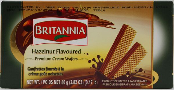 Wholesale Britannia Wafer Hazelnut 2.8 oz- Bulk