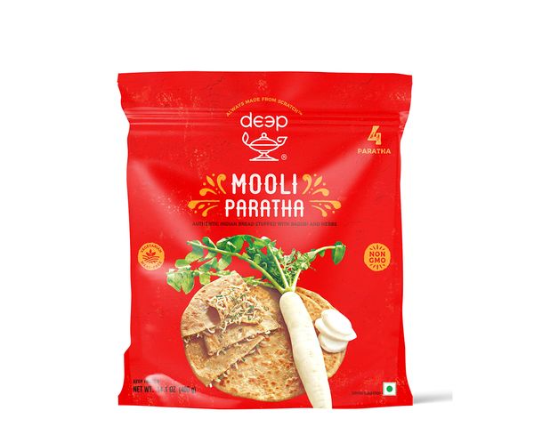 Wholesale Deep Mooli Paratha 4 PCS 14.1 Oz- Bulk