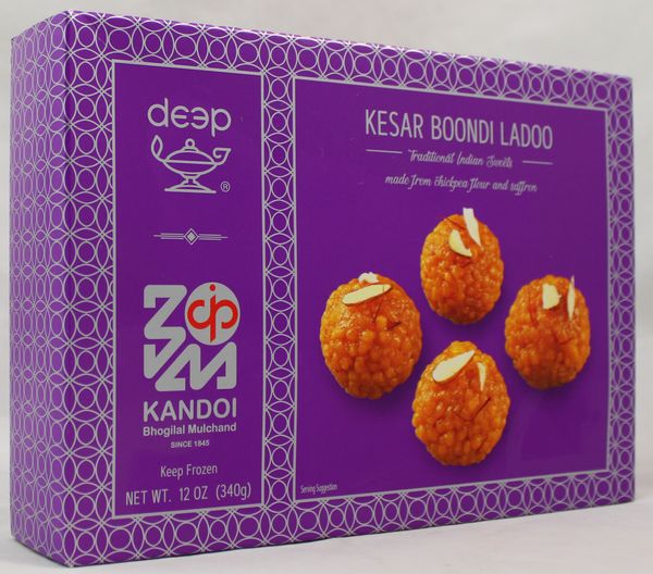 Wholesale Deep Kesar Boondi Ladoo 12 Oz- Bulk