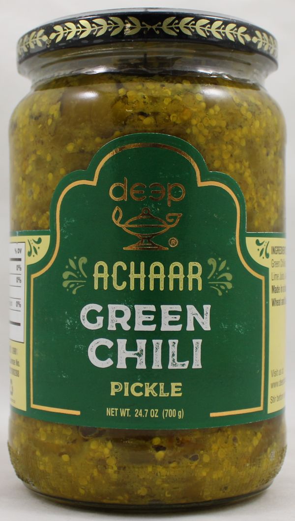 Wholesale Deep Green Chilli Pickle 24.7 oz- Bulk