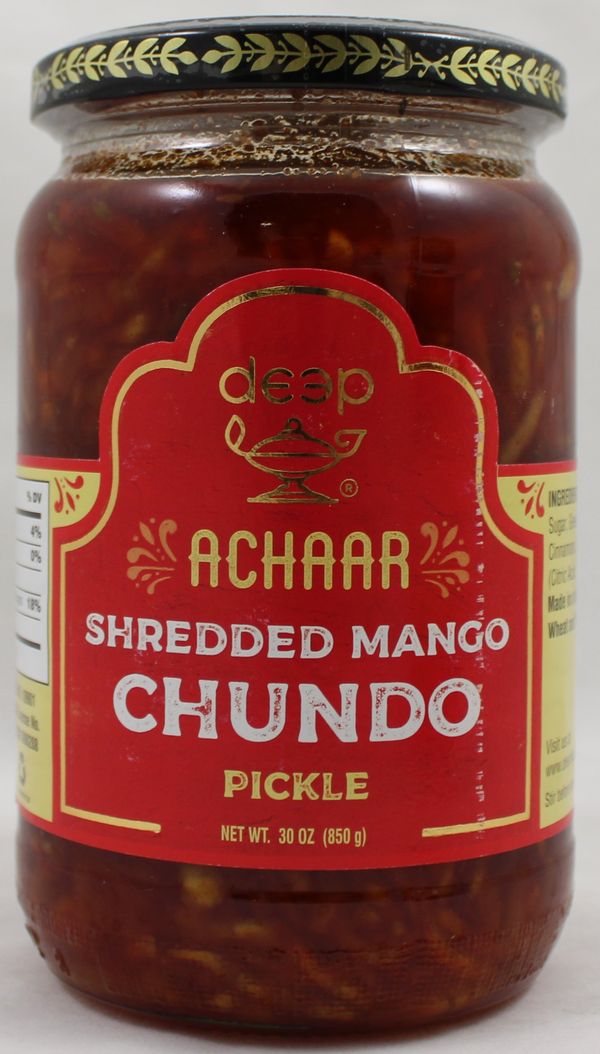 Wholesale Deep Shredded Mango Chundo Pickle 30 oz- Bulk