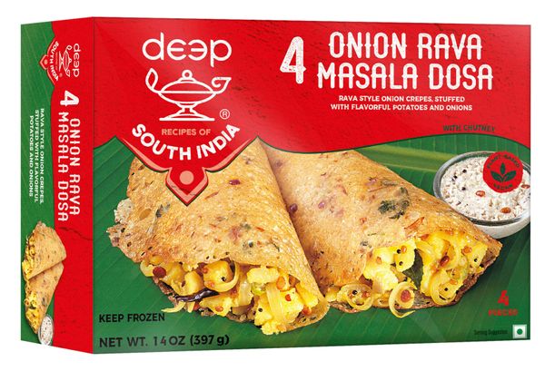 Wholesale Deep Onion Rava Masala Dosa 4pc 14 oz- Bulk