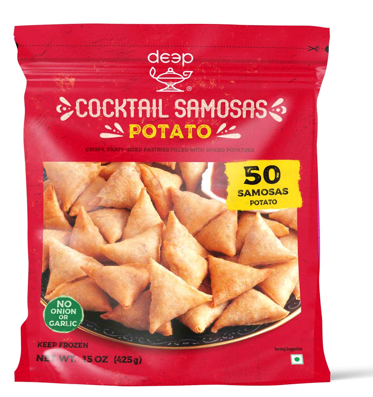 Wholesale Deep Cocktail Potato Samosa 50p 15 oz- Bulk