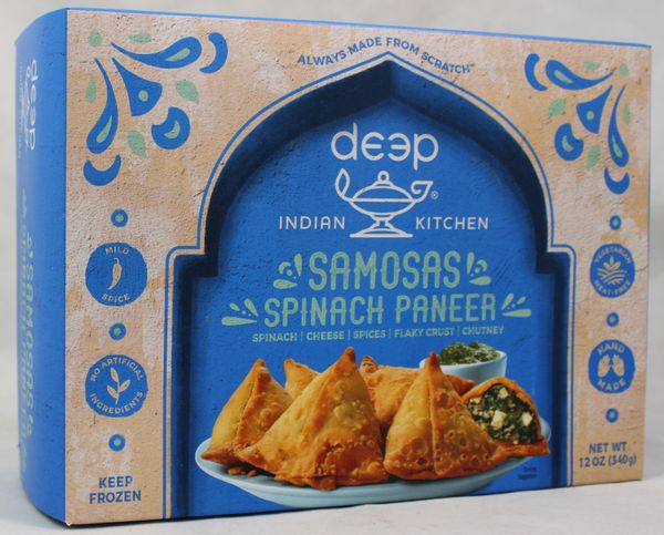 Wholesale Deep Spinach Paneer Samosa 12 Oz- Bulk