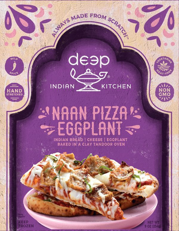 Wholesale Deep Eggplant Naan Pizza 9 oz- Bulk