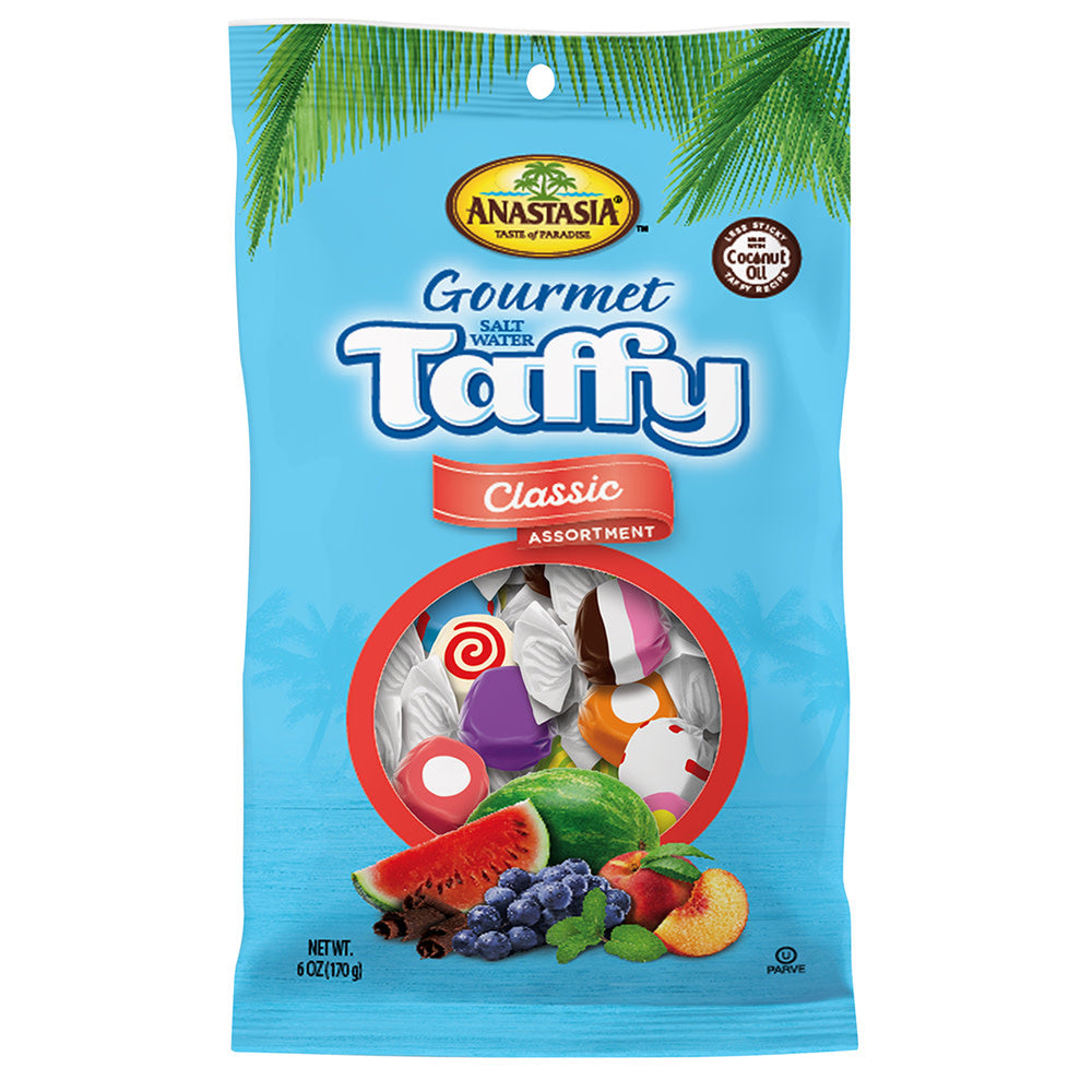 Wholesale Anastasia Assorted Taffy 6 Oz Peg Bag *Fl Dc Only*- Bulk