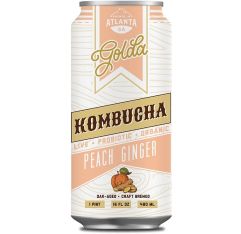 Wholesale Golda Kombucha Ginger Peach Kombucha 16 Oz- Bulk