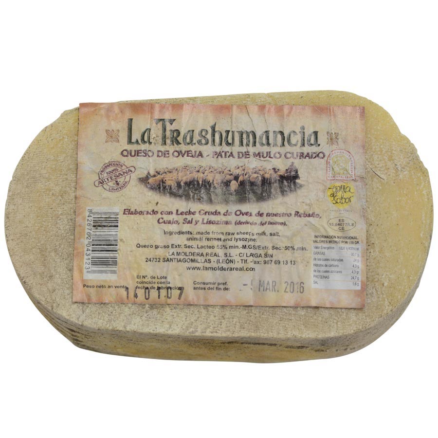 Wholesale La Trashumancia Pata De Mulo Sheep's Milk Cheese 2.2 KG- Bulk