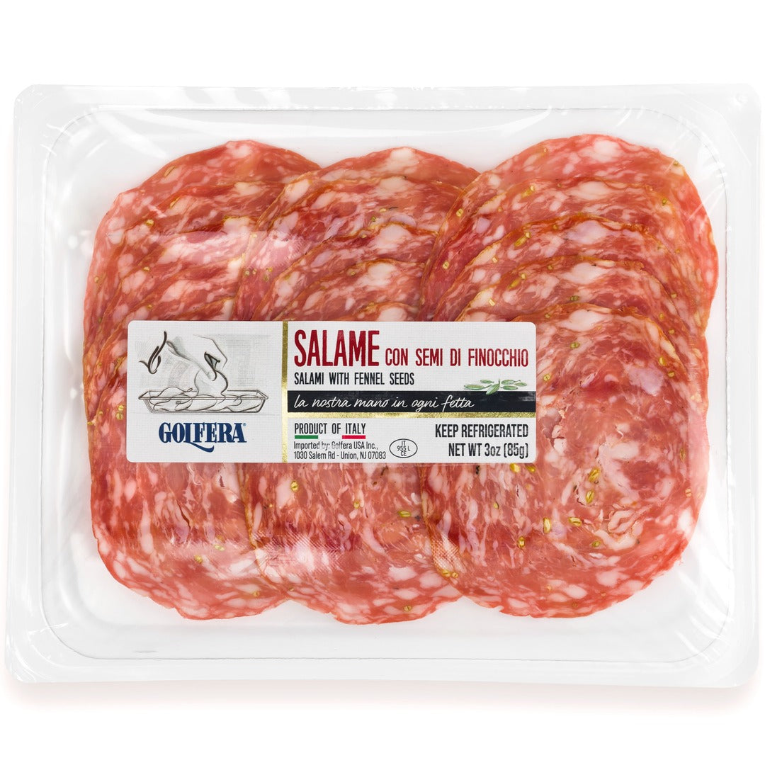 Wholesale Golfera Case Fennel Sliced Salami- Bulk