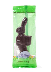 Wholesale Madelaine Chocolate 14 Oz. Dark Choc Standing Rabbit Cello Bag (8 3/4")- Bulk