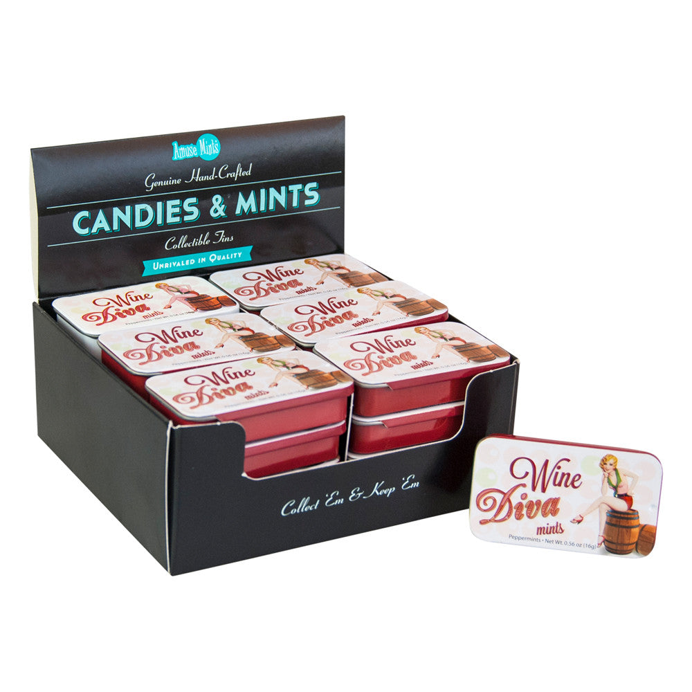 Wholesale Wine Diva Mints 0.56 Oz Tins- Bulk
