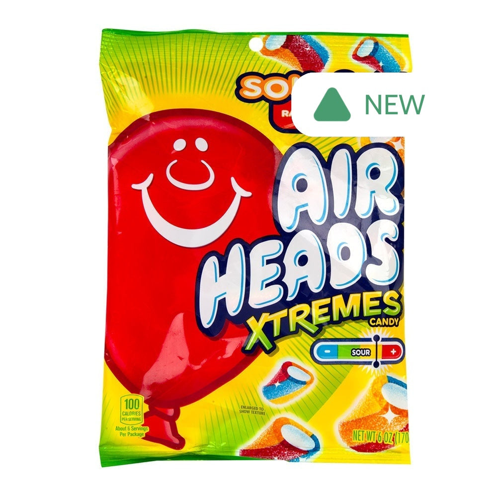 Wholesale Airheads Xtremes Sourfuls Rainbow Berry Bites 6 Oz Peg Bag- Bulk