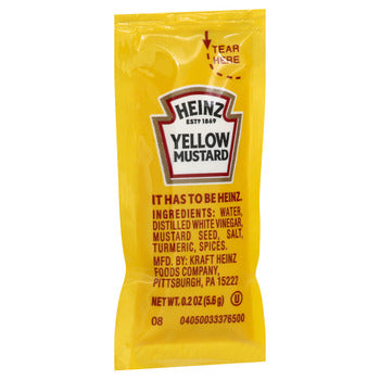 Wholesale Heinz Mustard 0.2oz- Bulk