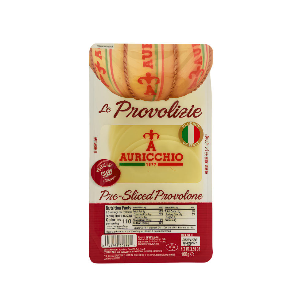 Wholesale Auricchio Case Presliced Sharp Provolone- Bulk