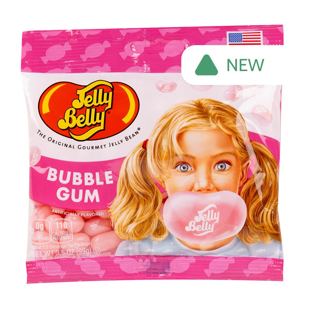 Wholesale Jelly Belly Bubble Gum 3.5 Oz Peg Bag- Bulk