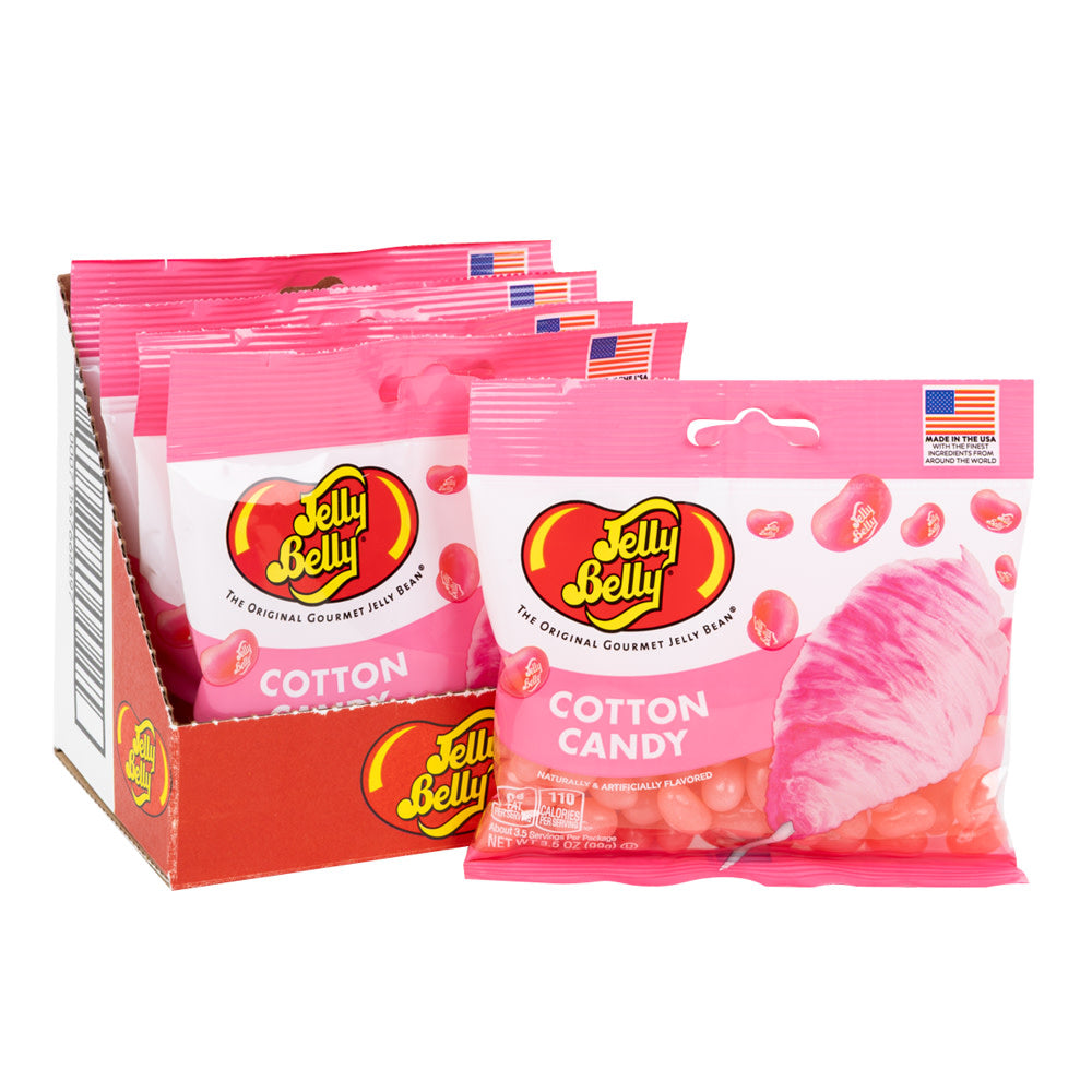 Wholesale Jelly Belly Cotton Candy 3.5 Oz Peg Bag- Bulk