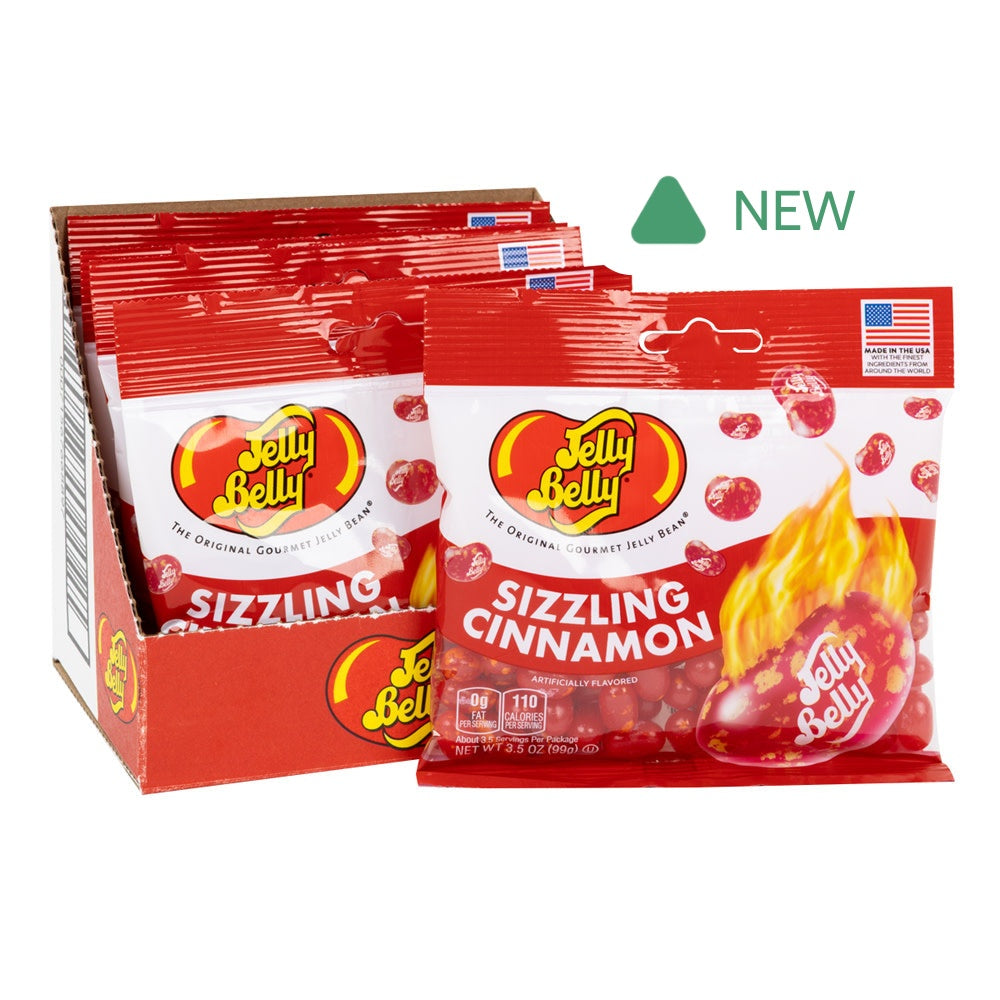 Wholesale Jelly Belly Sizzling Cinnamon 3.5 Oz Peg Bag- Bulk