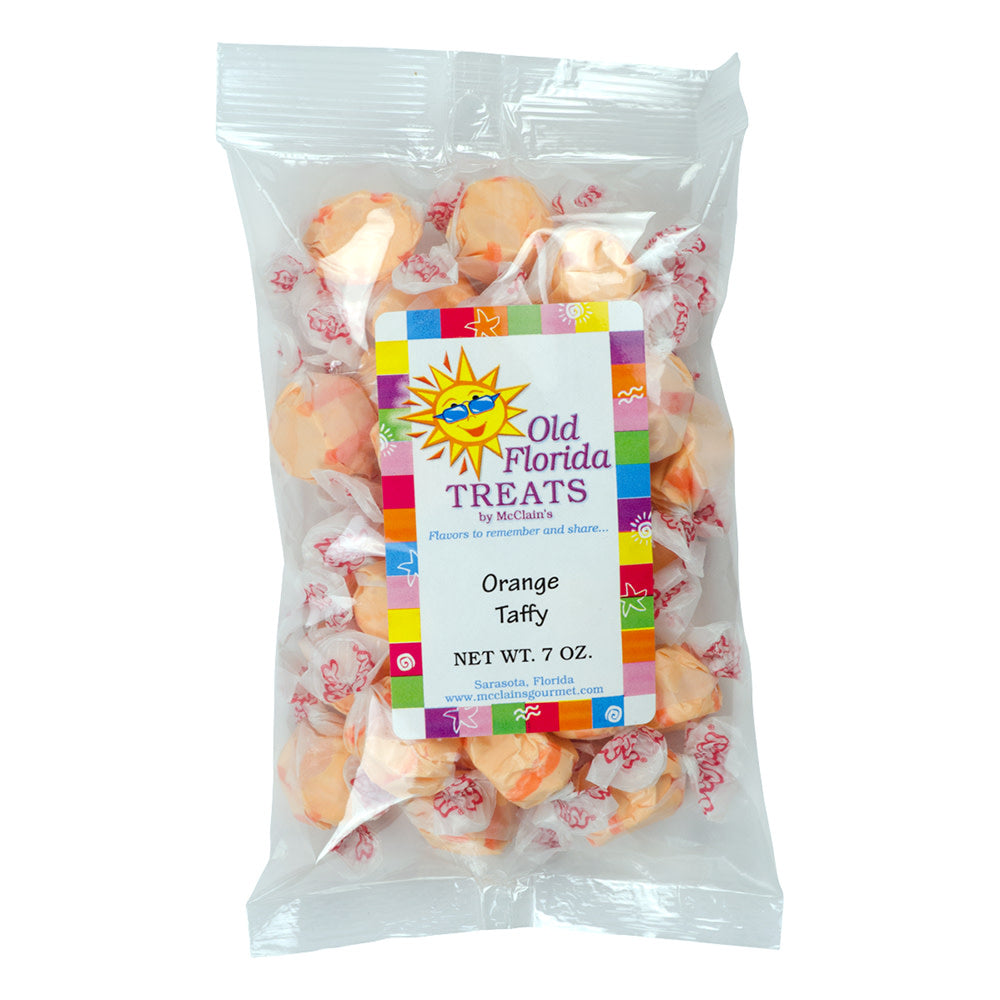 Old Florida Treats Orange Taffy 7 Oz Bag *Fl Dc Only*