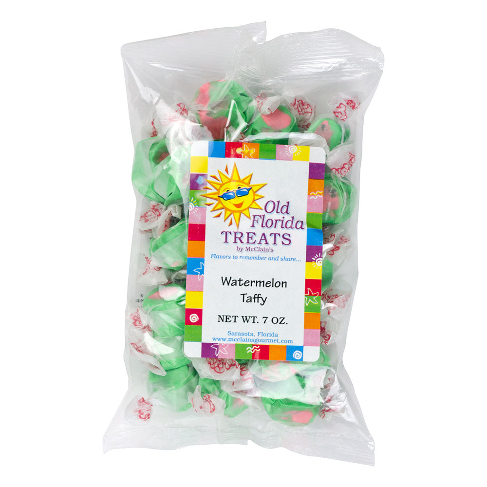 Old Florida Treats Watermelon Taffy 7 Oz Bag *Fl Dc Only*