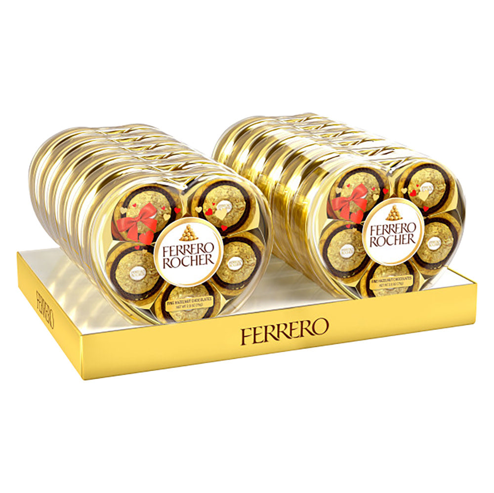 Wholesale Ferrero Rocher Plastic Heart 8 Pc 3.5 Oz- Bulk