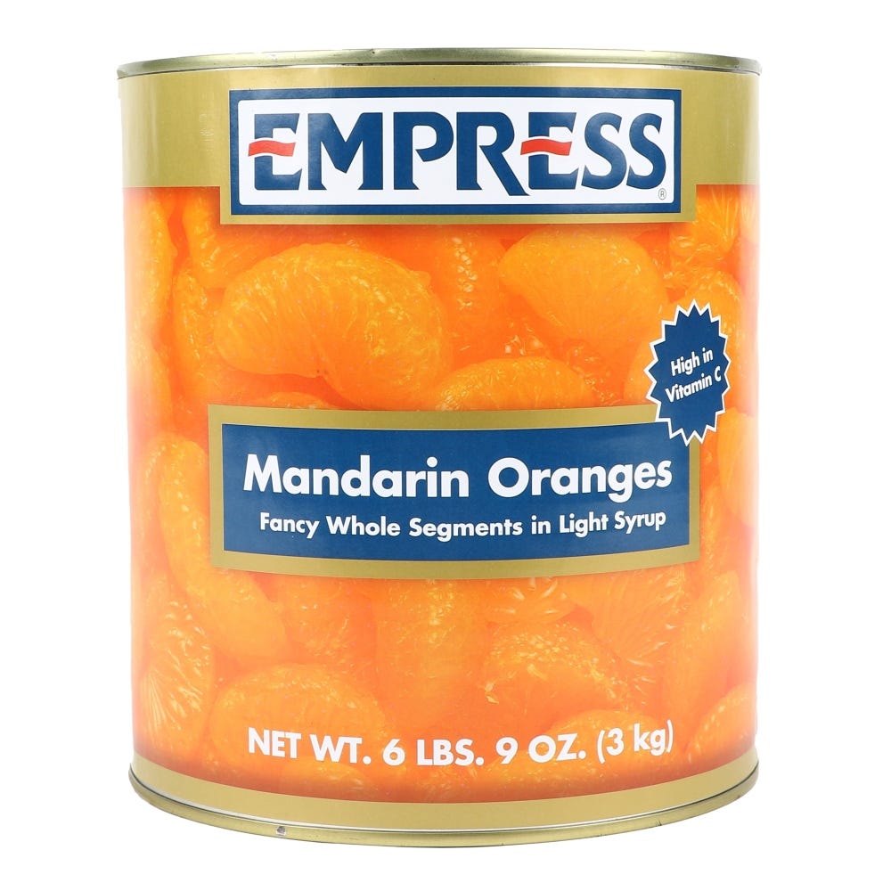 Wholesale Packer Mandarin Orange Segments In Light Syrup 105 Oz- Bulk