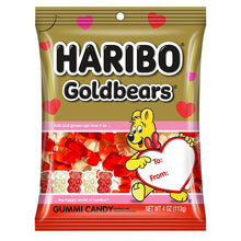 Haribo Valentine Goldbears Gummi Candy 4 Oz Peg Bag