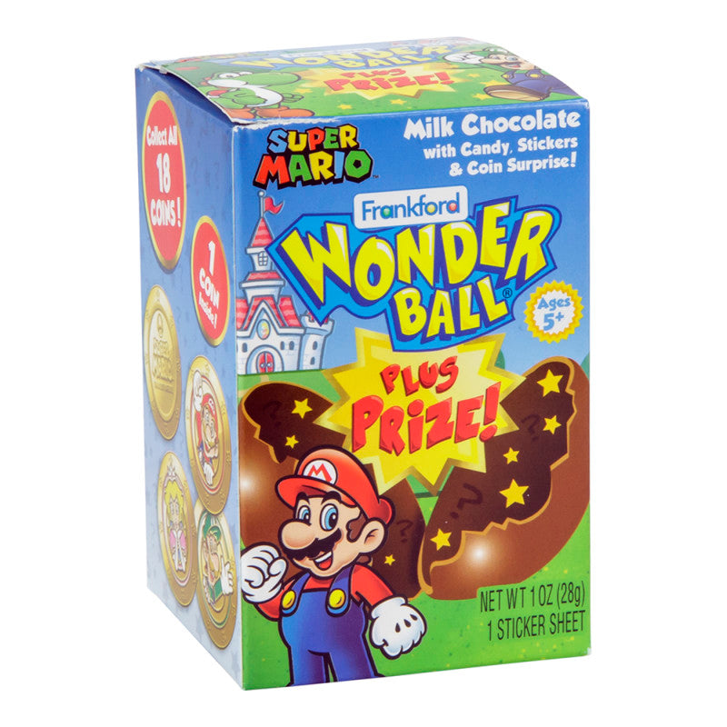 Wholesale Mario Wonder Ball Milk Chocolate Plus Prize 1 Oz Box- Bulk