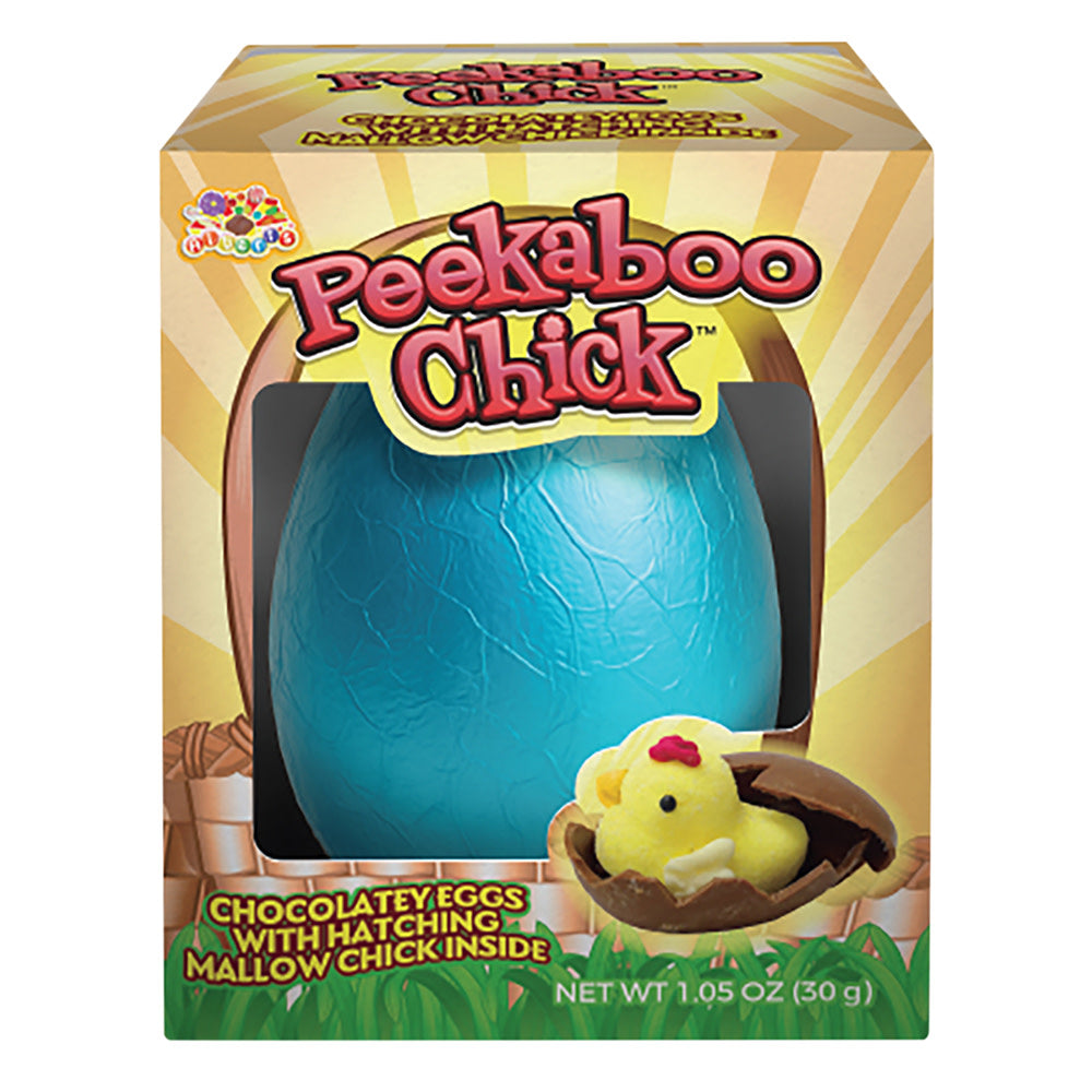 Wholesale Peekaboo Chick Milk Chocolate Egg With Marshmallow Chick- Bulk
