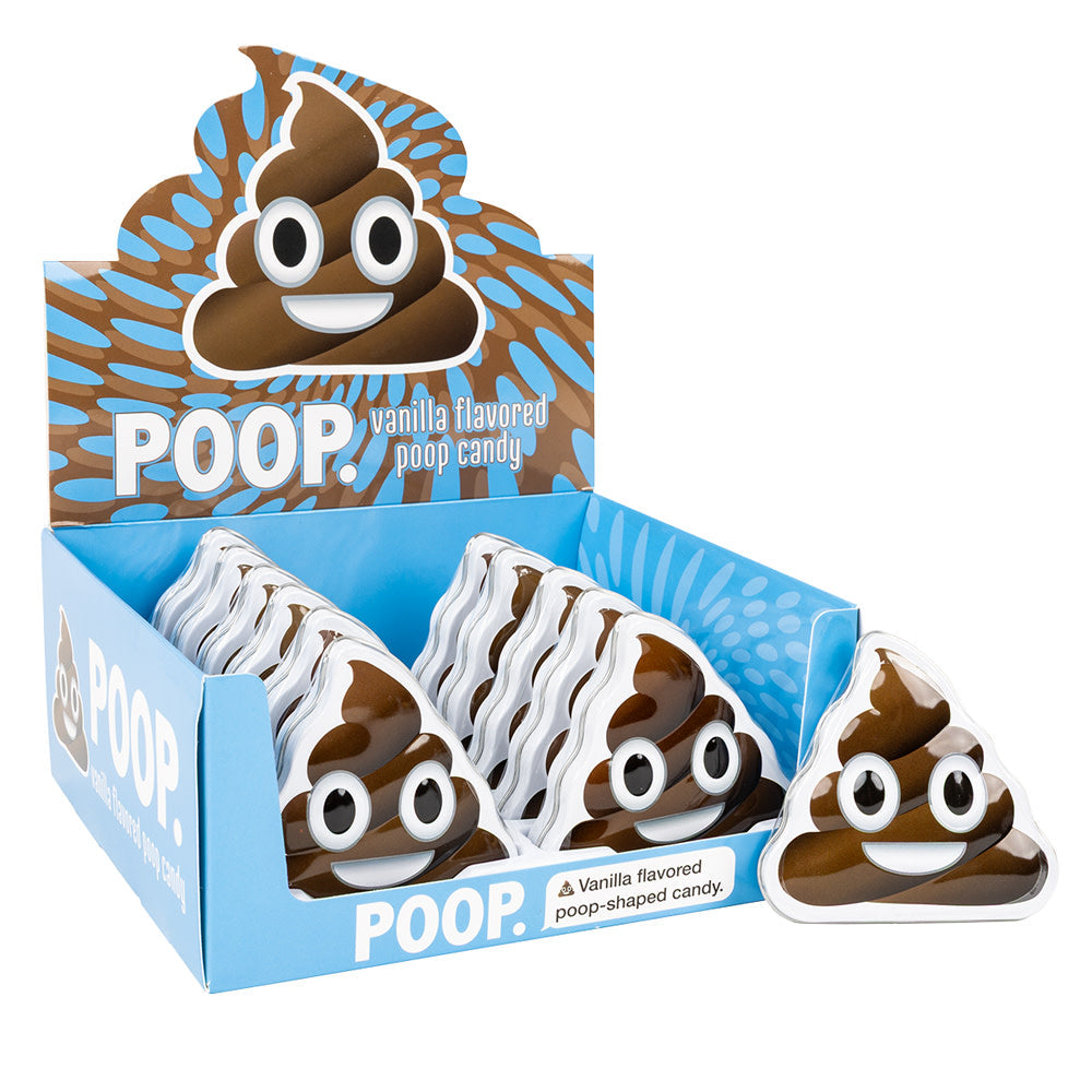 Wholesale Emoji Poop Vanilla Flavored Poop Candy 1 Oz Tin- Bulk