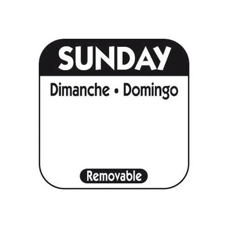 Wholesale Ncco Case Sunday 1 Inch Removable Labels- Bulk