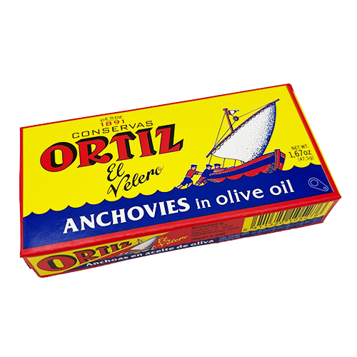 Wholesale Ortiz Anchovy Fillets in Oil 1.7oz- Bulk