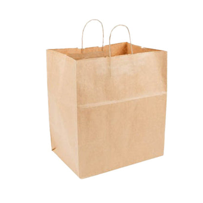 Wholesale Duro Paper Kraft Bags with Handle 14x9.5x16- Bulk