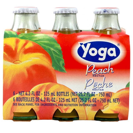 Wholesale Yoga Case Peach Nectar 6Pk 4.2Oz Glass- Bulk