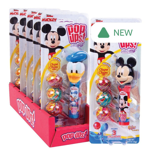 Wholesale Pop Ups Mickey And Minnie Lollipop 1.26 Oz Blister Pack- Bulk