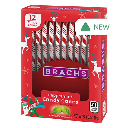 Wholesale Brach'S Red And White Peppermint Candy Canes 12 Pc 5.3 Oz Box- Bulk