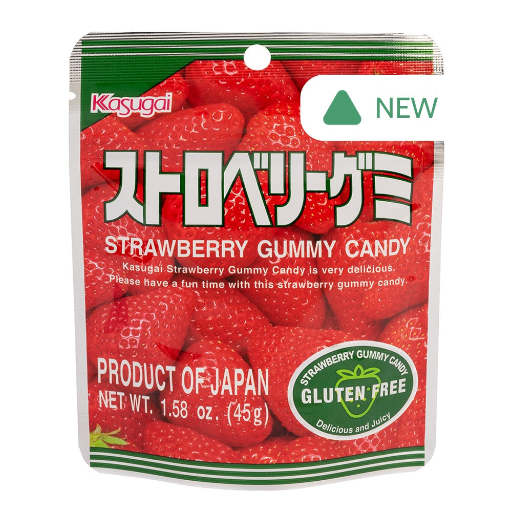 Wholesale Kasugai Strawberry Gummy Candy 1.76 Oz Pouch- Bulk