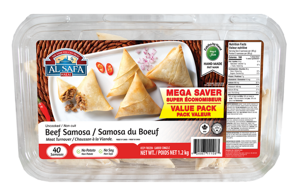 Wholesale Al Safa Halal HM Beef Samosa 40pcs- Bulk