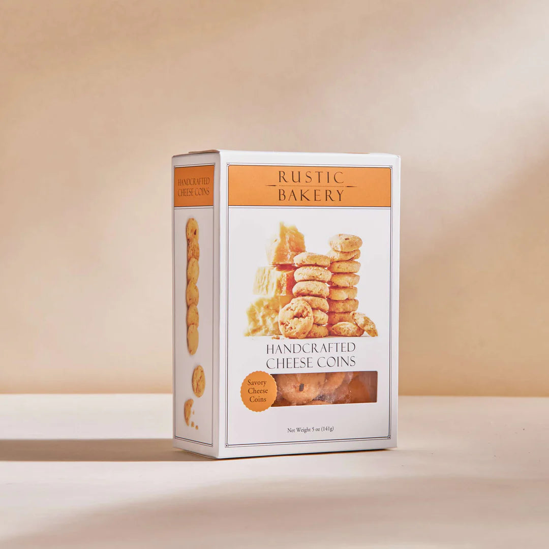 Wholesale Rustic Savory Cheese Coins Box- Bulk