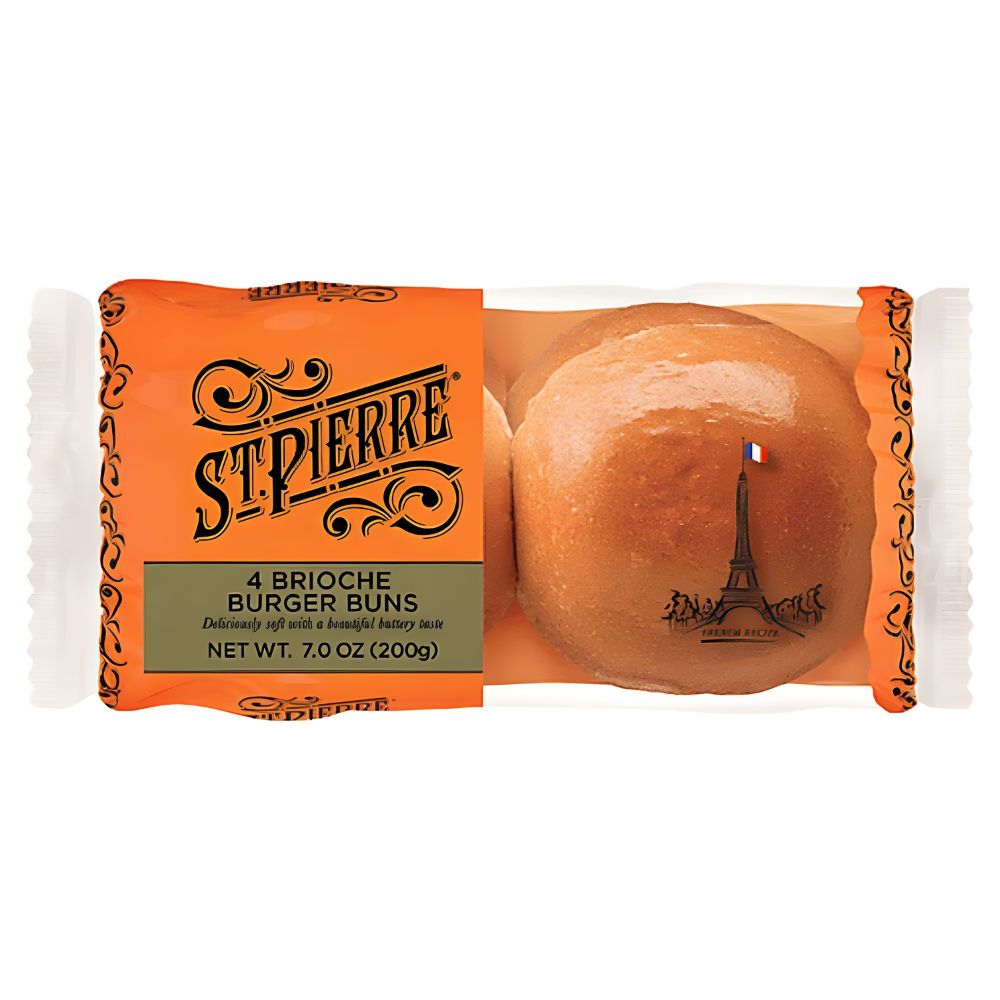 Wholesale St Pierre Sliced Brioche Burger Bun | 72 ct- Bulk