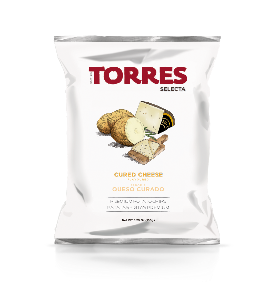 Wholesale Torres Cured Cheese Chips 150G- Bulk