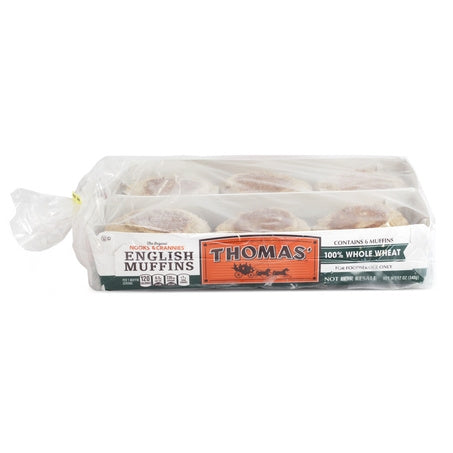 Wholesale Thomas Each Whole Wheat English Muffin- Bulk