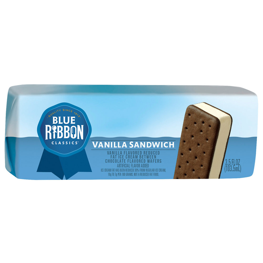 Wholesale Blue Ribbon Case Vanilla Ice Cream Sandwich- Bulk