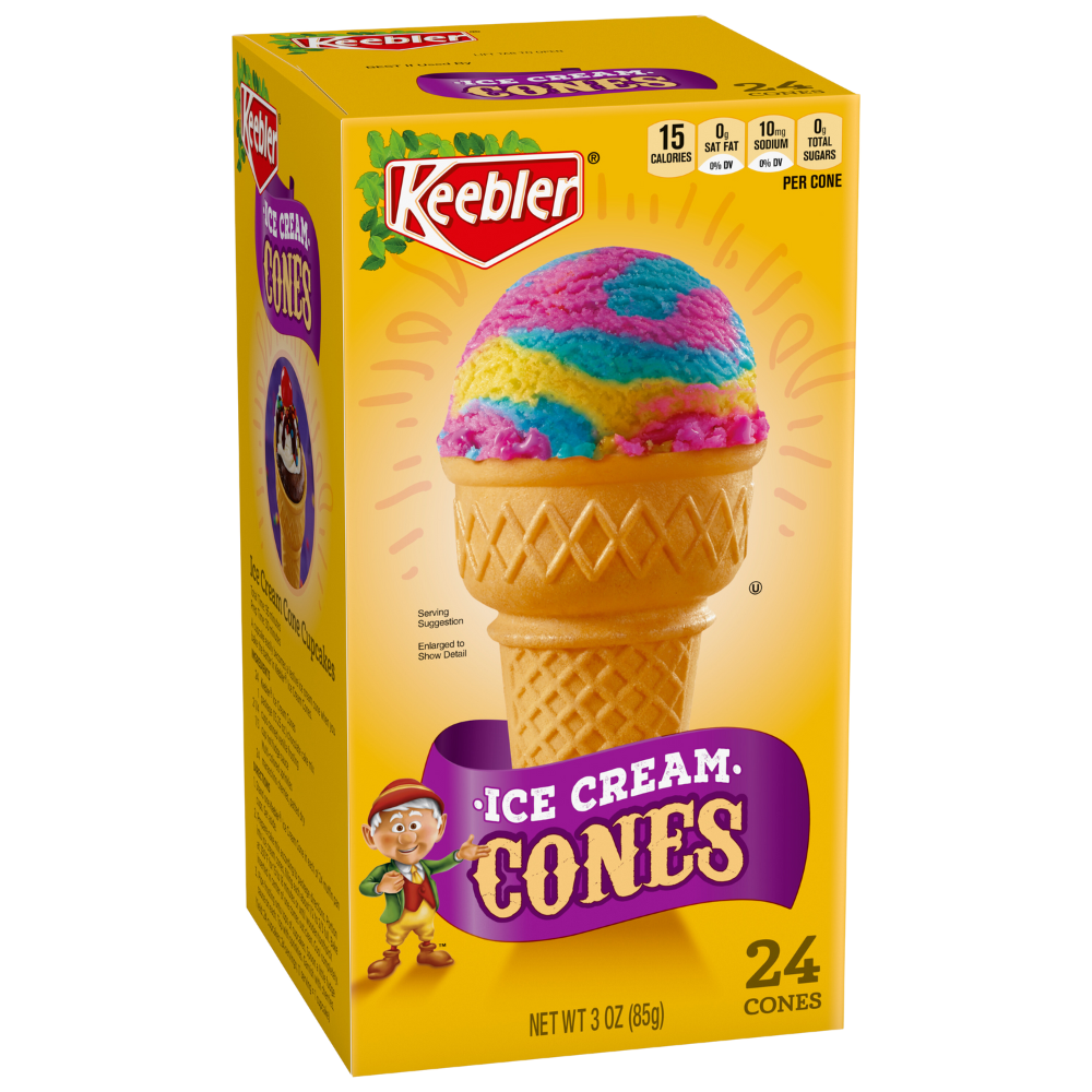 Wholesale Keebler Ice Cream Cone Flat Bottom | 24 ct- Bulk