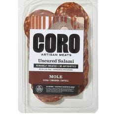 Wholesale Coro Foods Uncured Chipotle & Cocoa Salami Sliced 3 Oz- Bulk