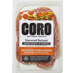 Wholesale Coro Foods Uncured Orange Cardamom Salami Sliced 3 Oz- Bulk