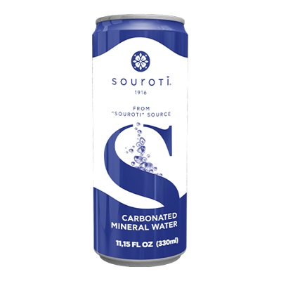 Wholesale Souroti Water Sparkling {Can} 330 Ml- Bulk